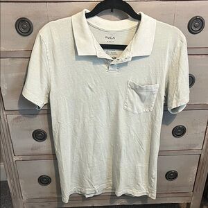 RVCA Men's Classic Light Green Polo Shirt Sz small